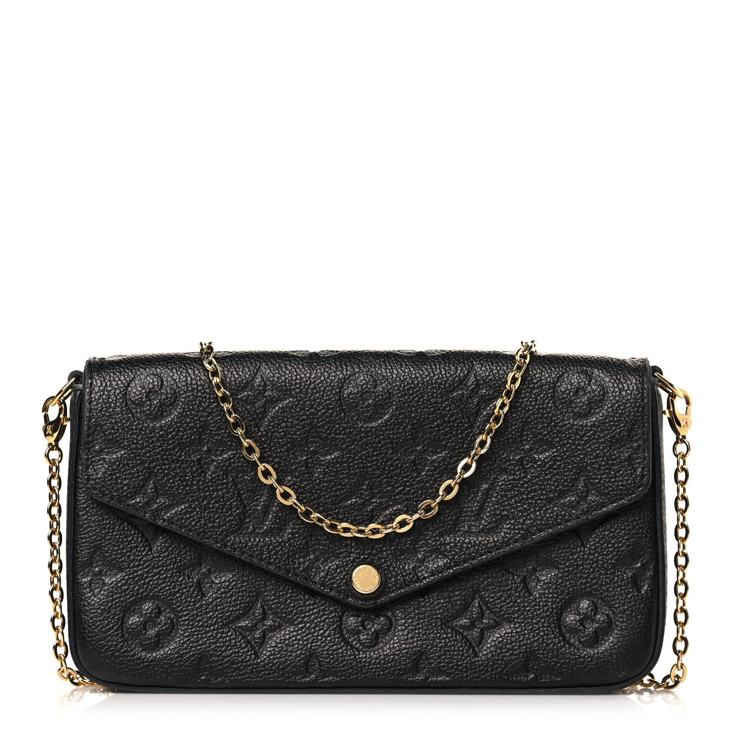 Louis Vuitton Empreinte Pochette Felicie Chain Wallet Black 1 of 8