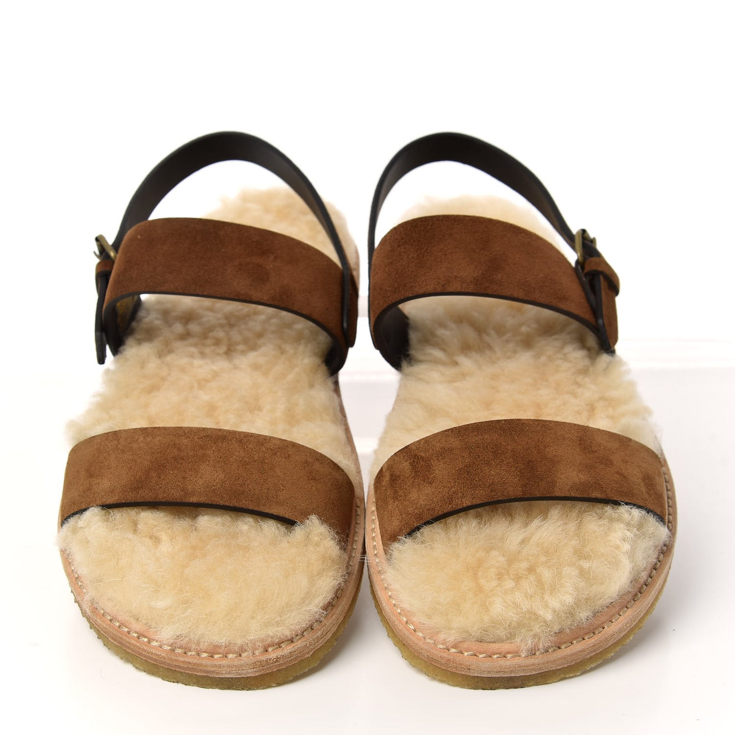 Suede Shearling Joan Noe 05 Flat Sandals 39.5 Land