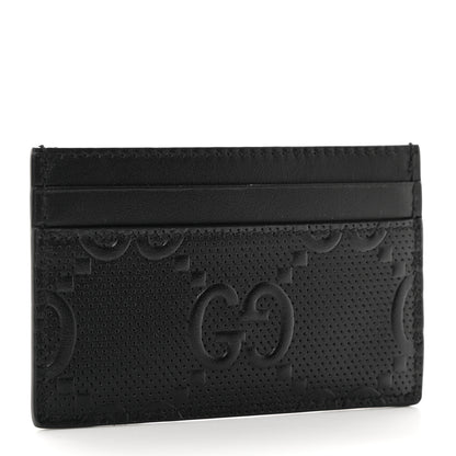 Gucci Calfskin GG Tennis Embossed Card Holder Black 3 of 7