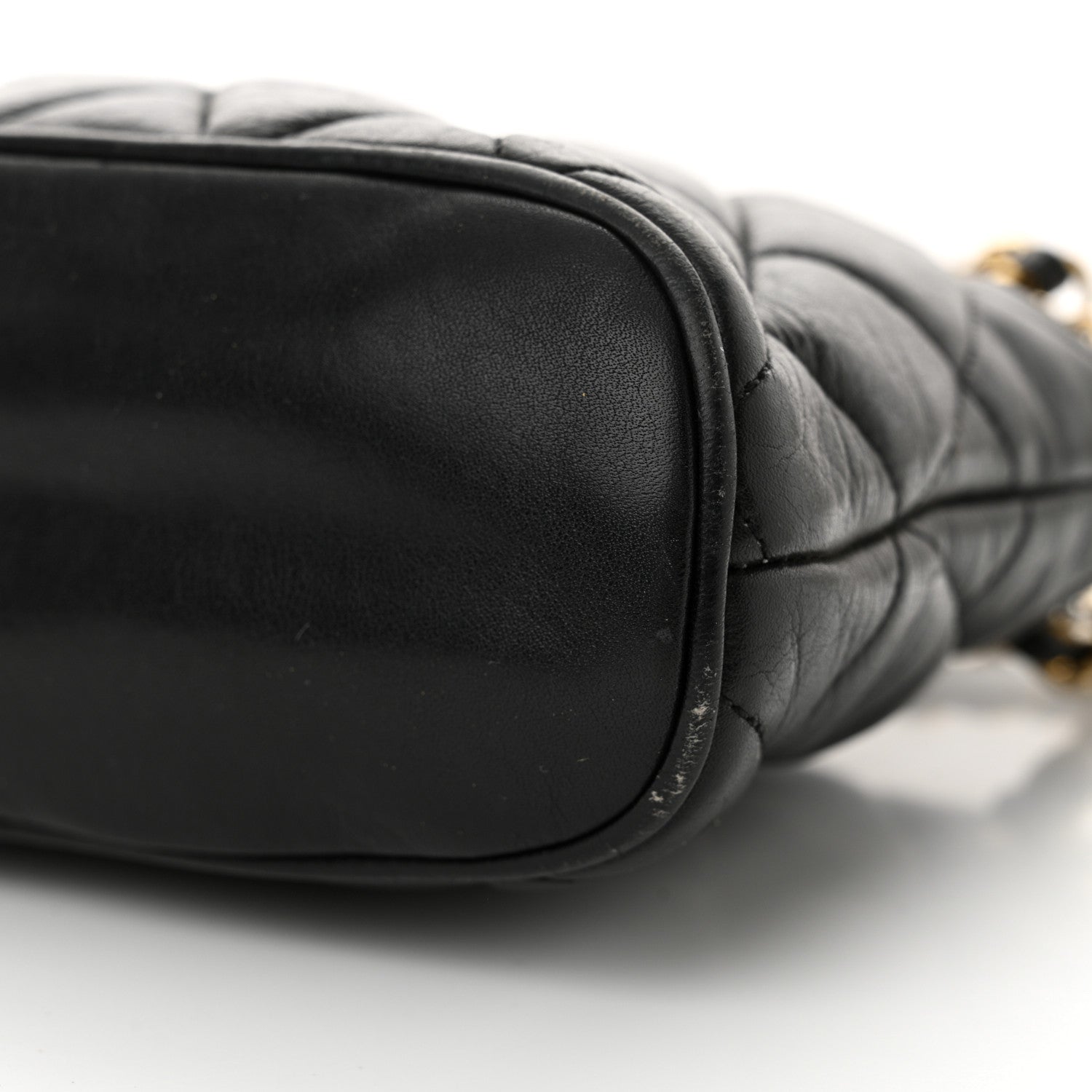 Chanel Lambskin Quilted Shoulder Bag Black 10 of 14