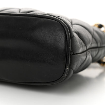 Chanel Lambskin Quilted Shoulder Bag Black 10 of 14