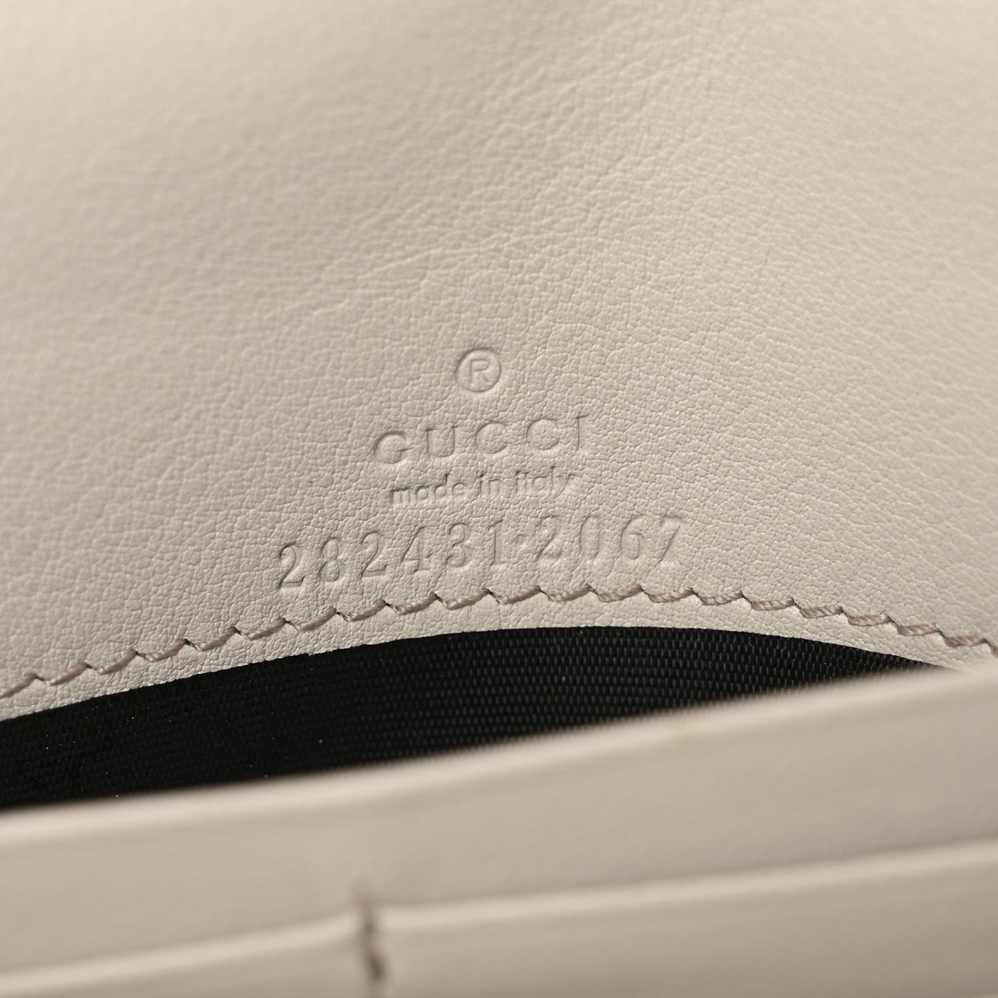 Guccissima Sukey Continental Wallet Off White