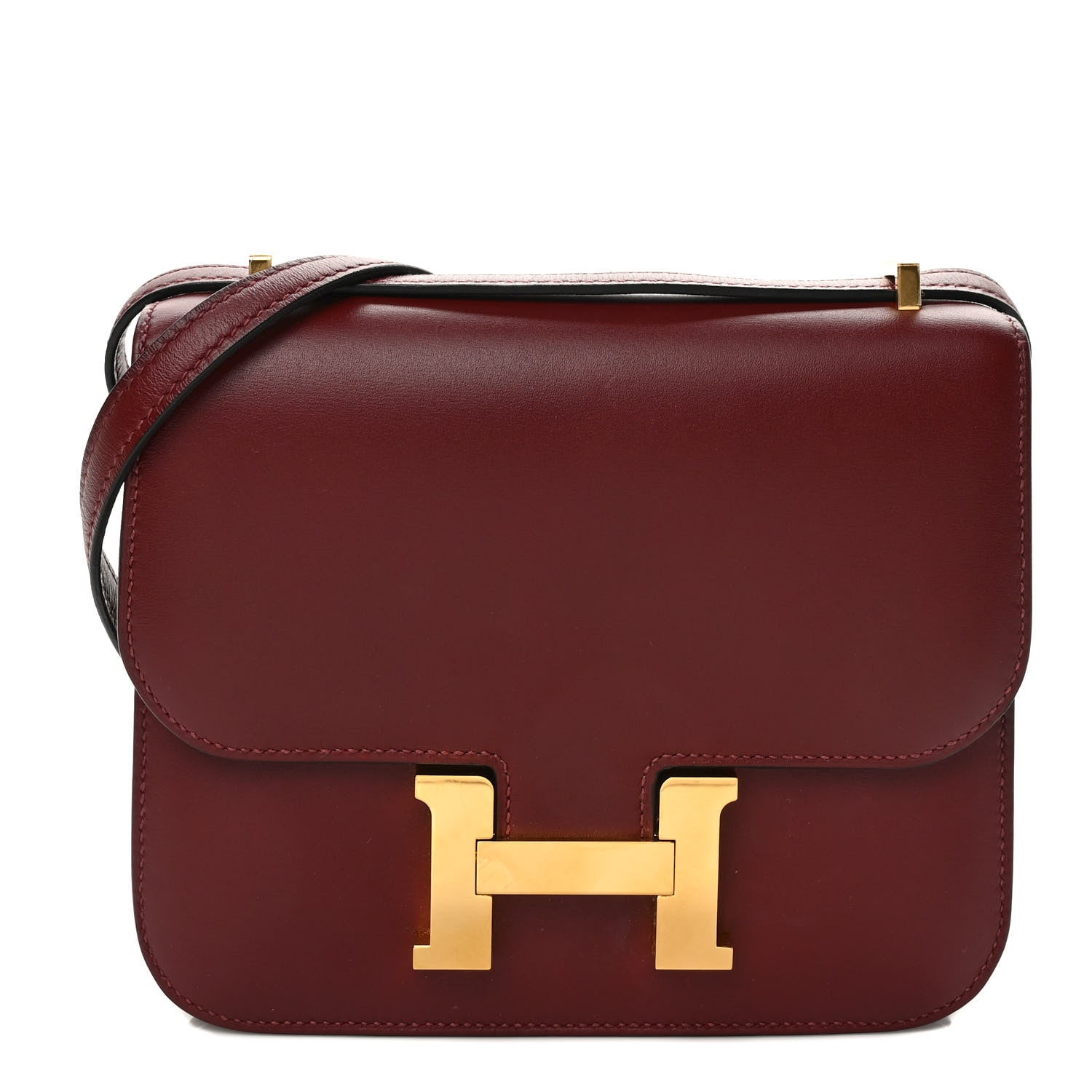 Hermes Veau Monsieur Constance 18 Rouge H 1 of 14