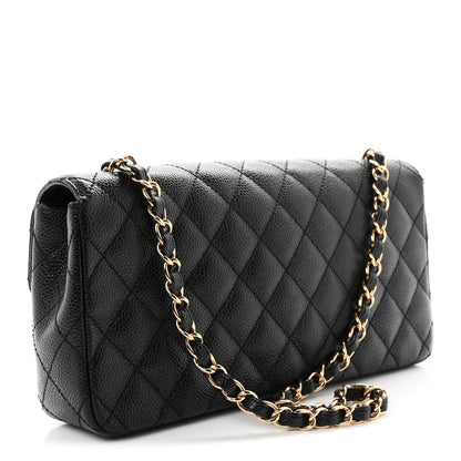 Chanel Caviar Quilted East West Flap Black Black 2 of 9