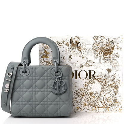 Christian Dior Ultra Matte Calfskin Cannage Small My ABCDior Lady Dior Gray 10 of 10