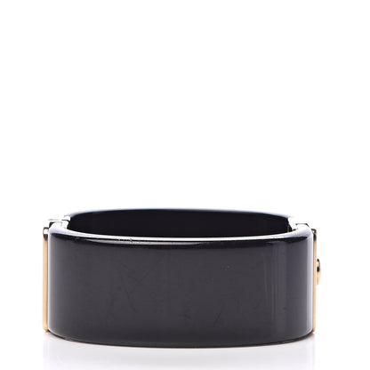 Chanel Resin CC Cuff Black Gold 3 of 6