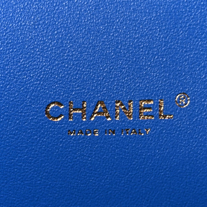 Chanel Lambskin Quilted Maxi Double Flap Blue 6 of 11