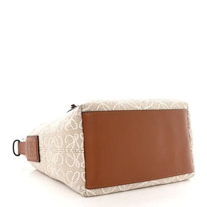 Loewe Jacquard Anagram Calfskin Small Cubi Bag Ecru Tan 4 of 10