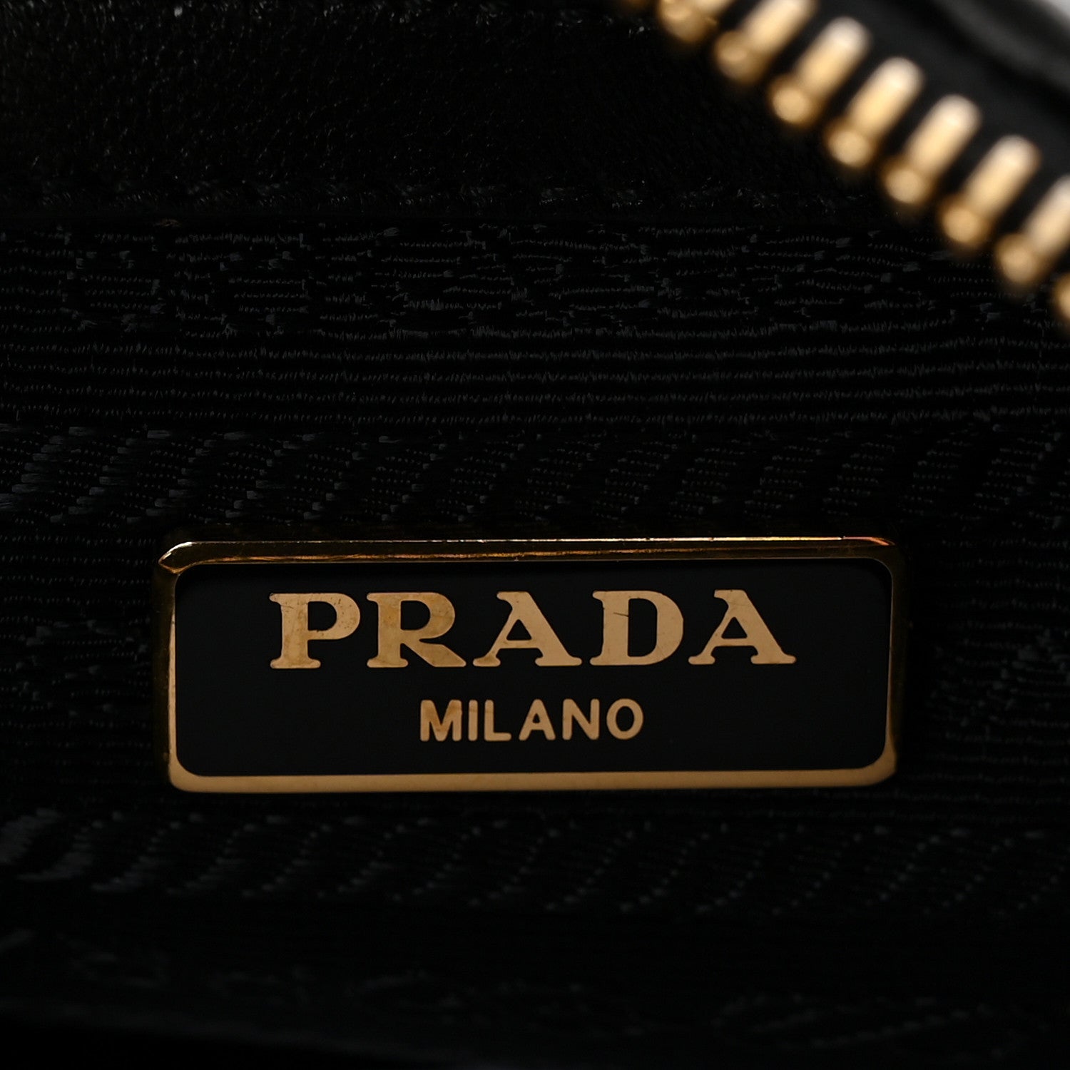 Prada Nappa Gaufre Chain Shoulder Bag Black 6 of 10