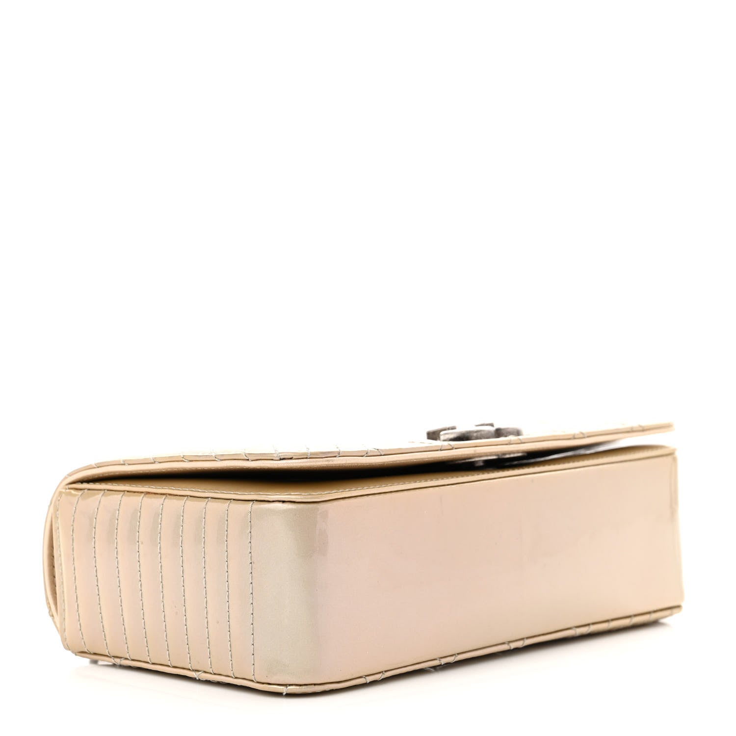 Chanel Patent Quilted Small Coco Boy Flap Light Gold 4 of 11