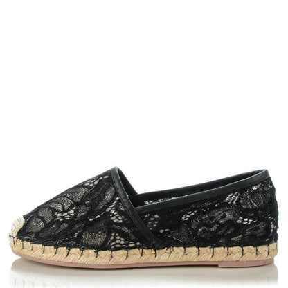 Valentino Garavani Lace Espadrilles 36 Black 1 of 7
