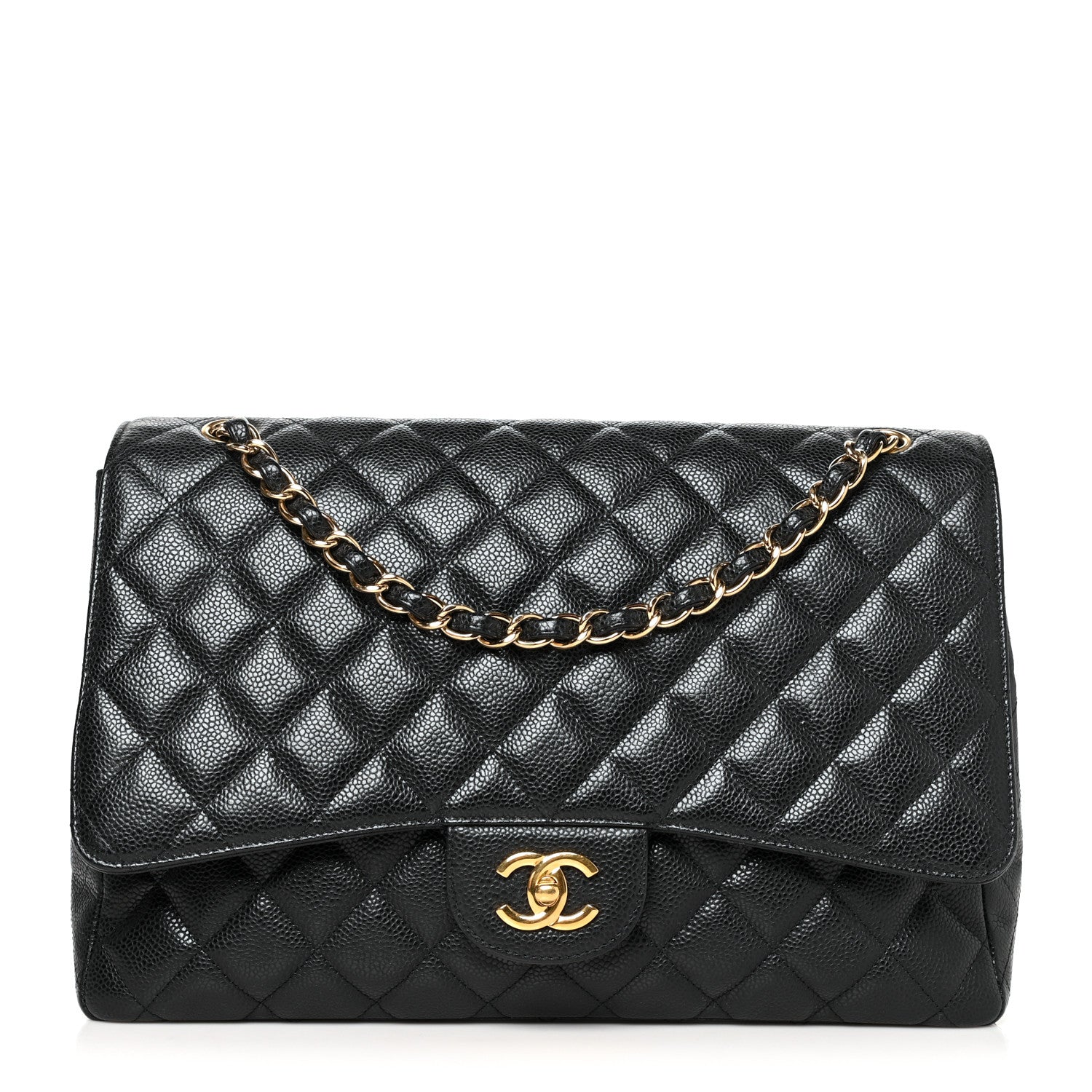 Chanel Caviar Quilted Maxi Single Flap Black 1 of 10