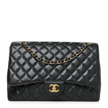 Chanel Caviar Quilted Maxi Single Flap Black 1 of 10