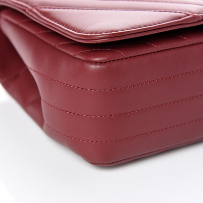 Chanel Calfskin Chevron Quilted Statement Flap Red 5 of 10