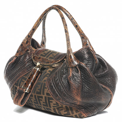 Fendi Zucca Nappa Nuvolata Vitello Tortuga Spy Tobacco Moro 5 of 12