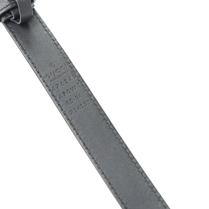 Gucci Calfskin Pearl Double G 20mm Belt 85 34 Black Cream 5 of 6