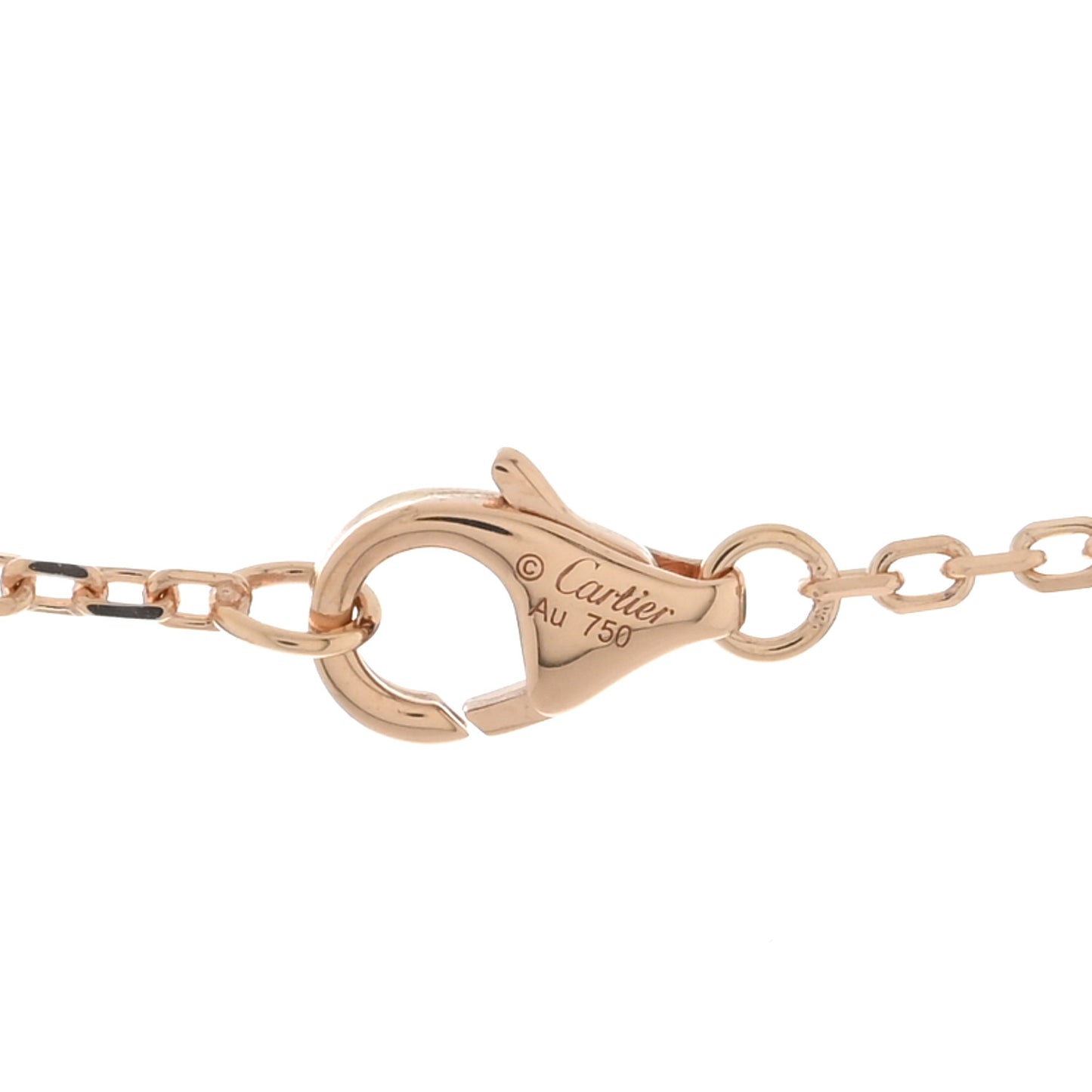 18K Pink Gold Diamond Interlocking LOVE Paved Necklace