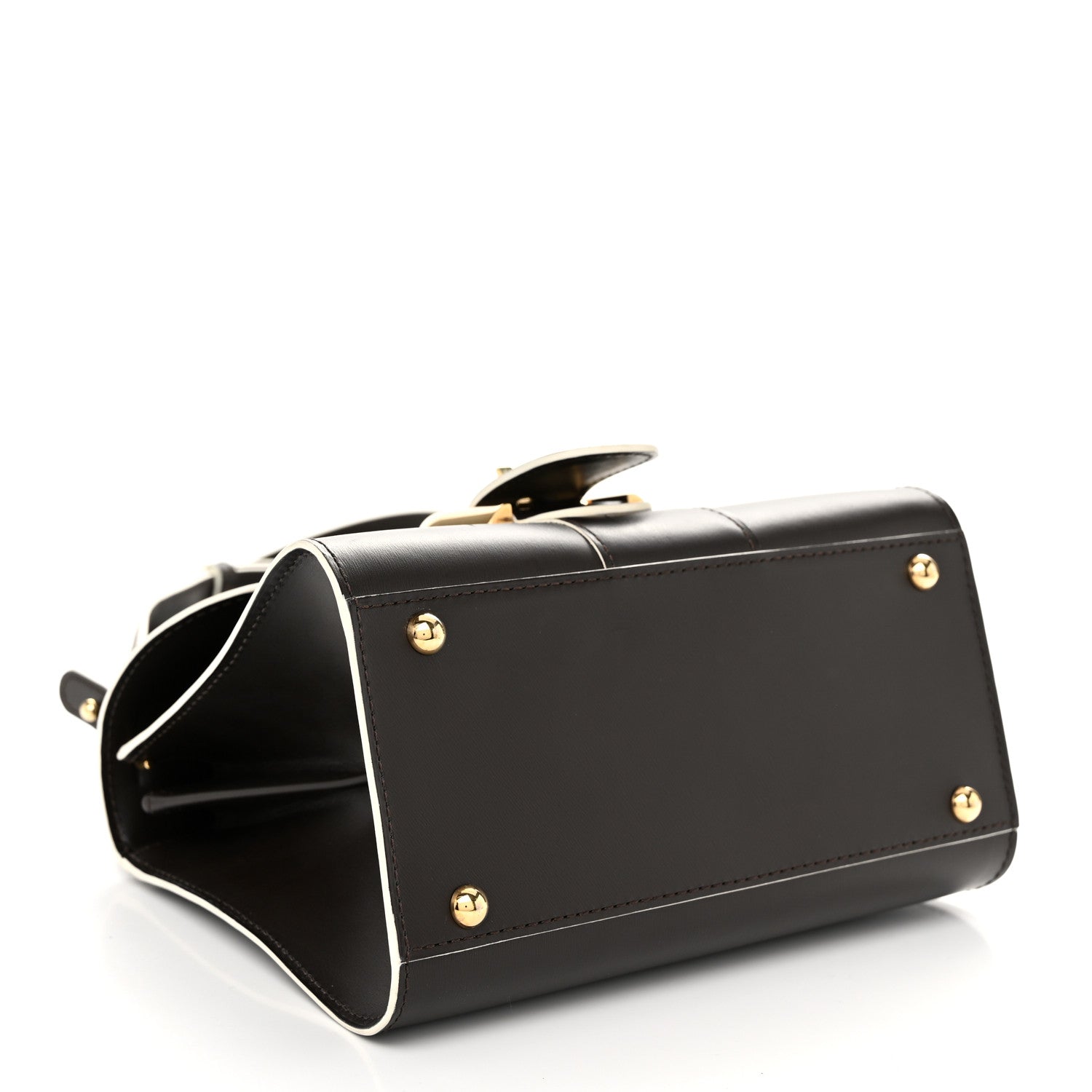 Delvaux Box Calfskin Mini Brillant Satchel Brown 4 of 10