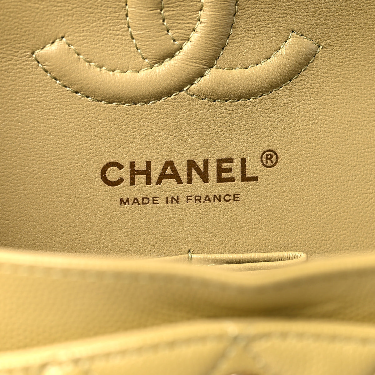 Chanel Caviar Quilted Small Double Flap Light Yellow 6 of 10
