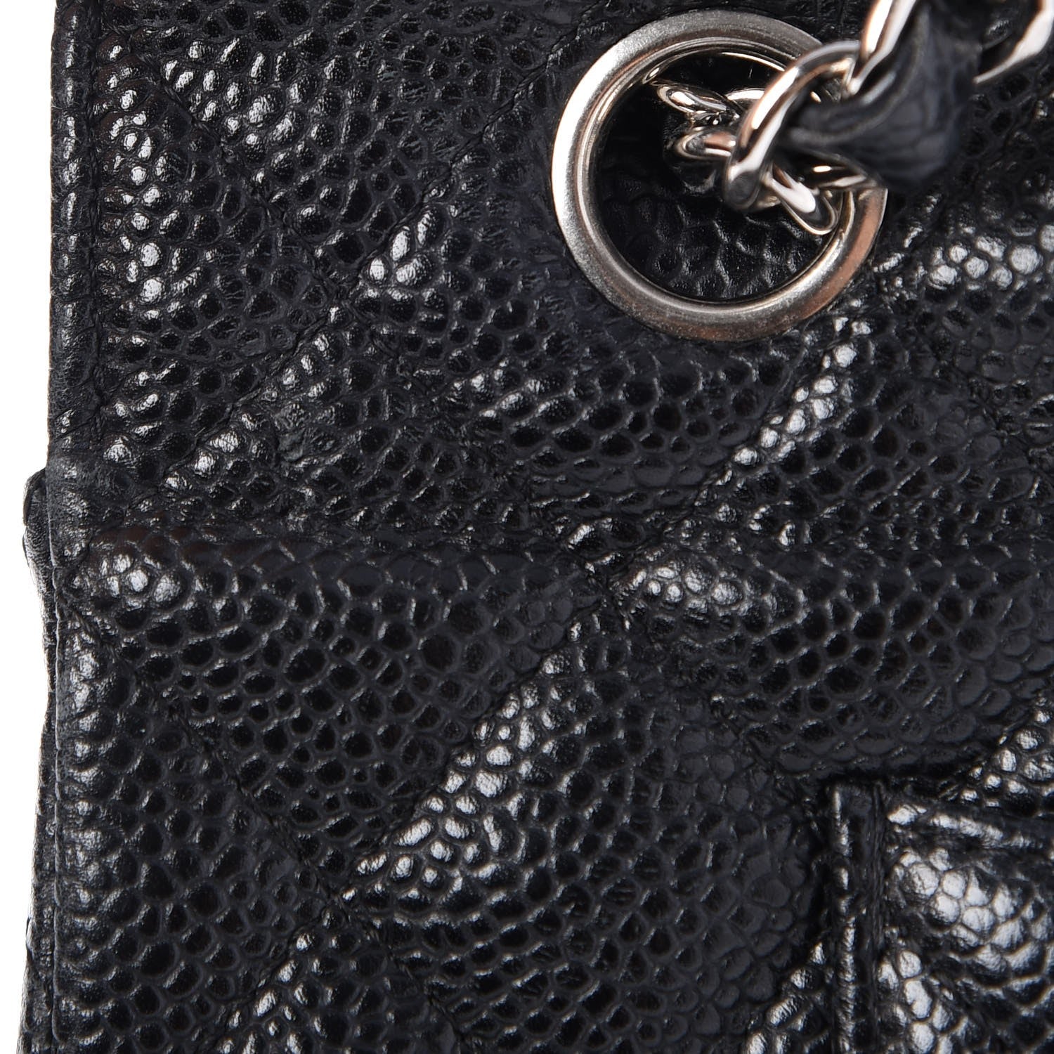 Chanel Caviar Quilted Medium Double Flap Black 20 of 26
