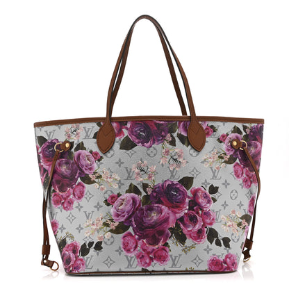 Louis Vuitton Metallic Monogram LV Garden Neverfull MM  Silver 1 of 10