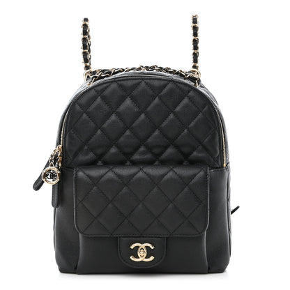 Chanel Caviar Quilted Medium Zip Around Backpack Black 1 of 10