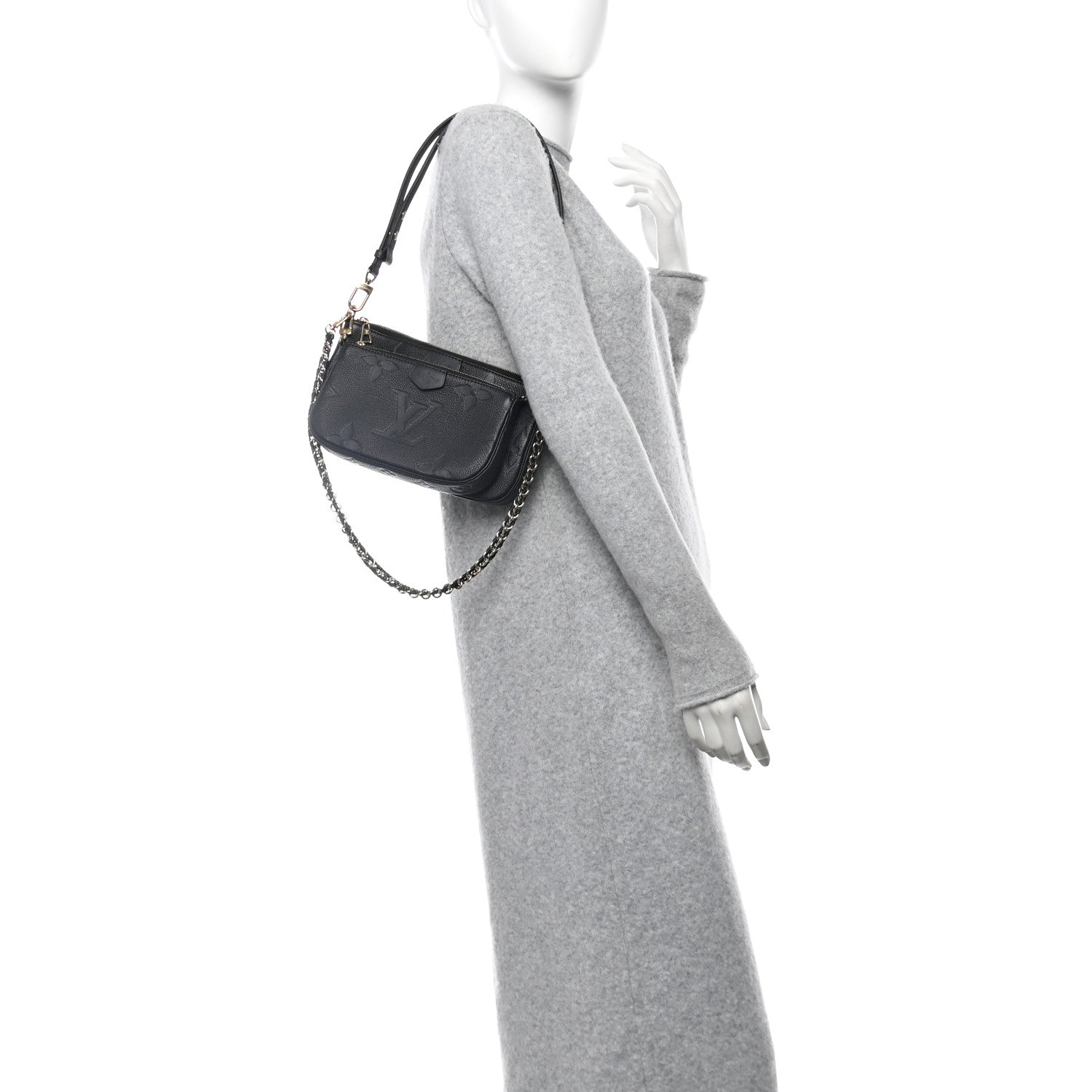 Louis Vuitton Empreinte Monogram Giant Multi Pochette Accessories Black 2 of 10