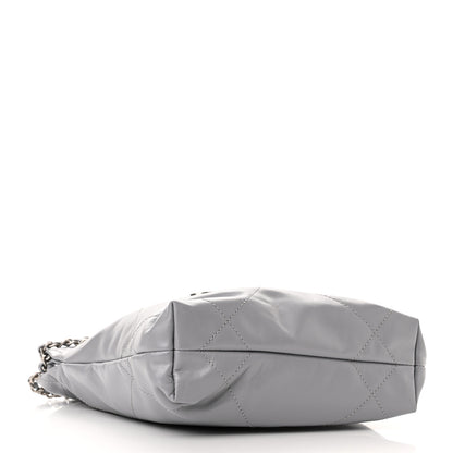 Chanel Shiny Calfskin Quilted Mini Chanel 22 Grey 4 of 10