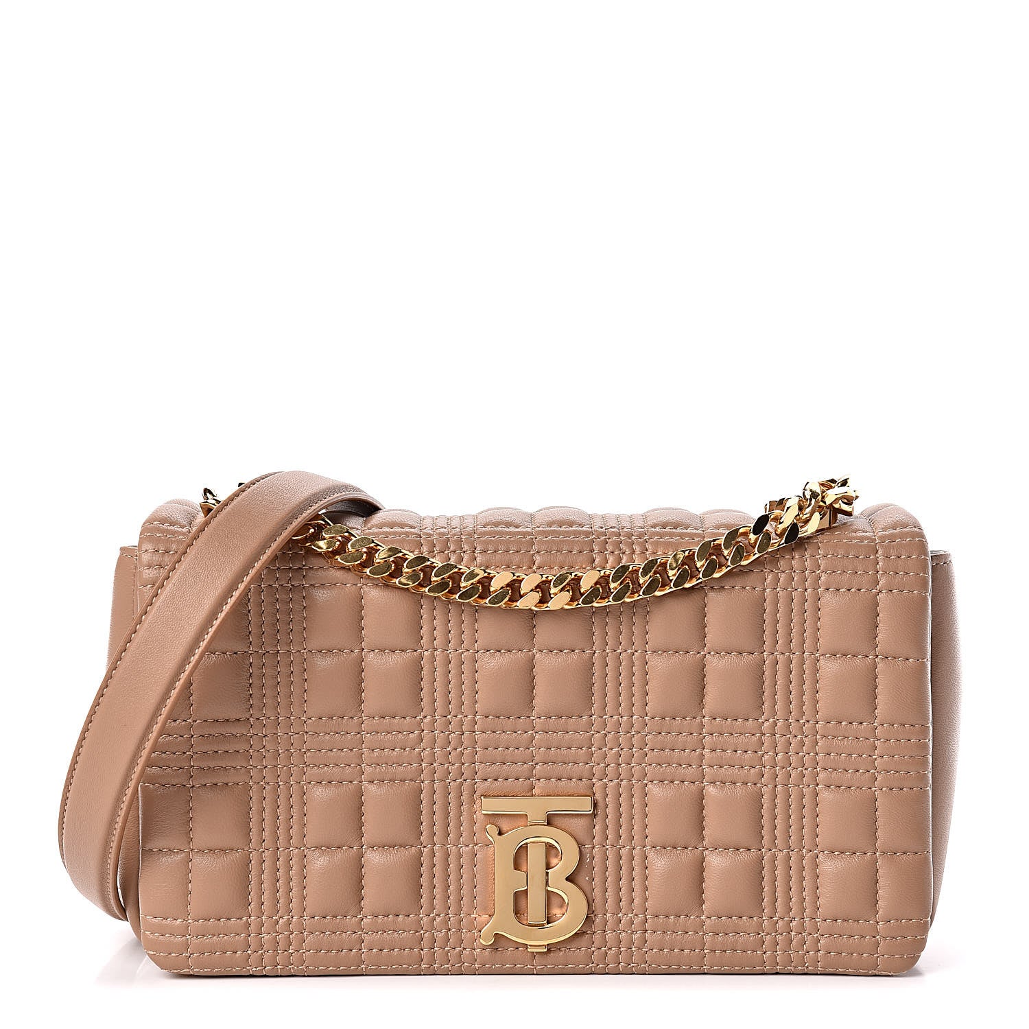 Burberry Lambskin Quilted Lola Bag Camel 1 of 10