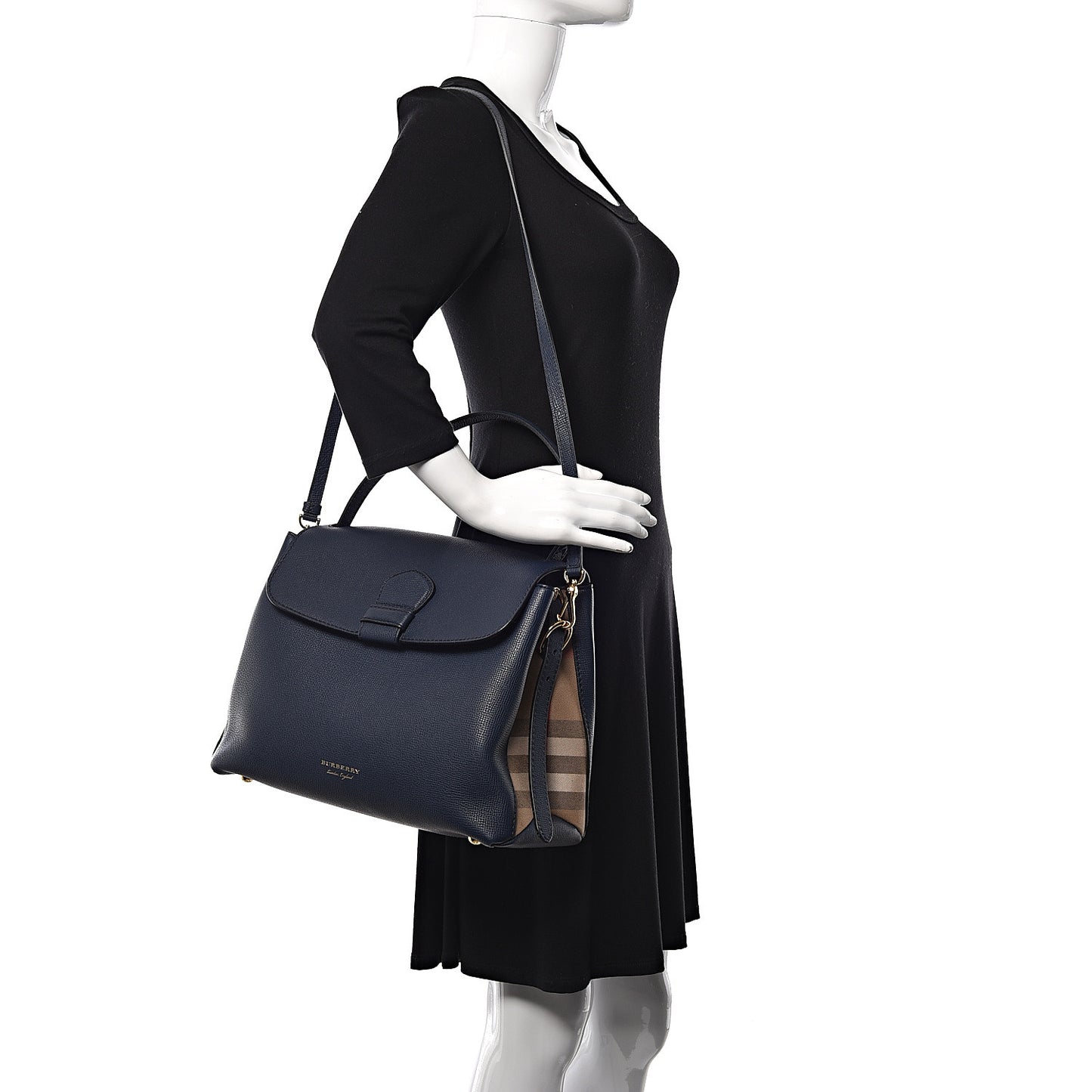Derby Calfskin House Check Medium Camberley Ink Blue
