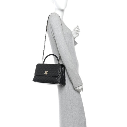 Chanel Caviar Quilted Small Coco Handle Flap Black 2 of 10