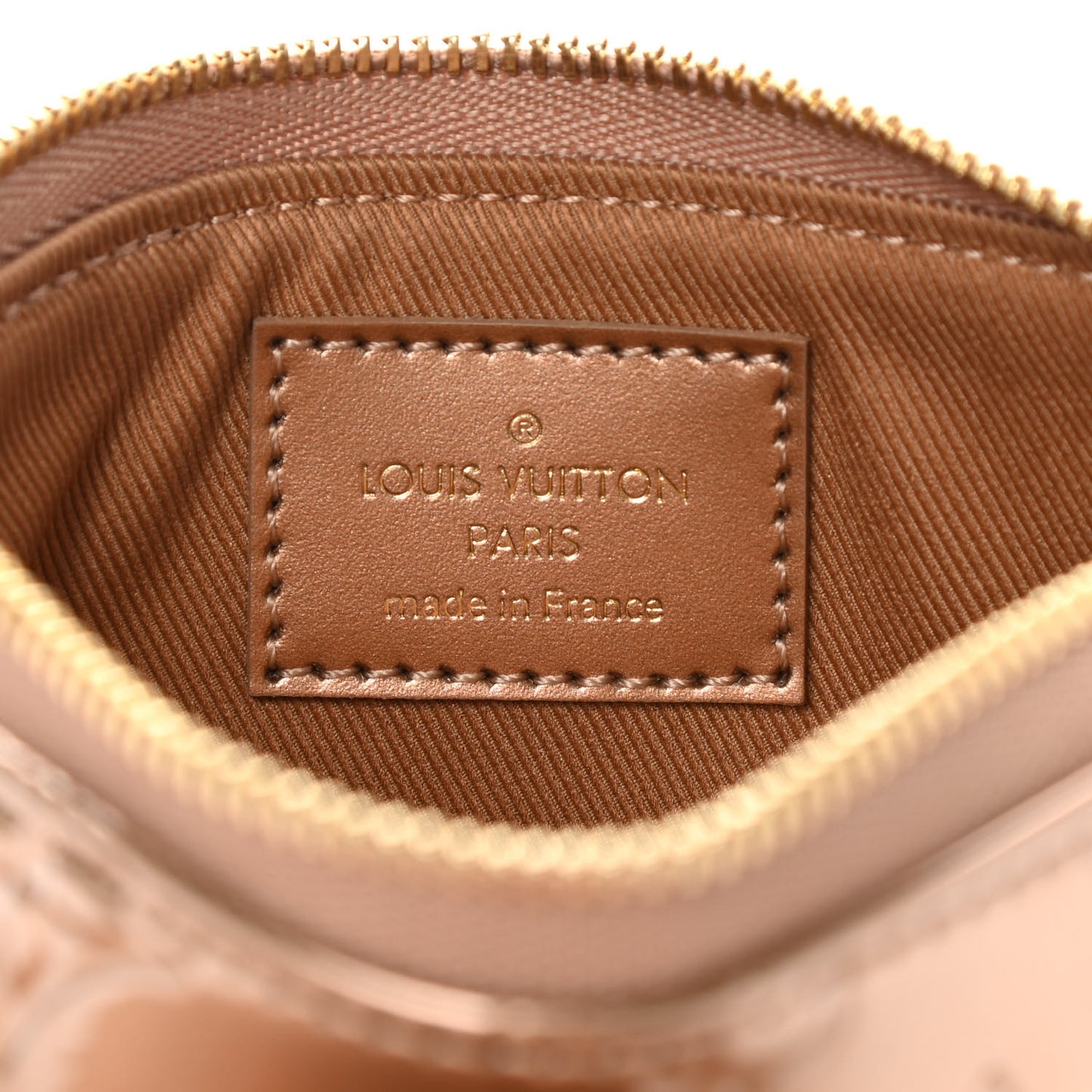 Metallic Vernis Mini Pochette Accessories Rose Gold