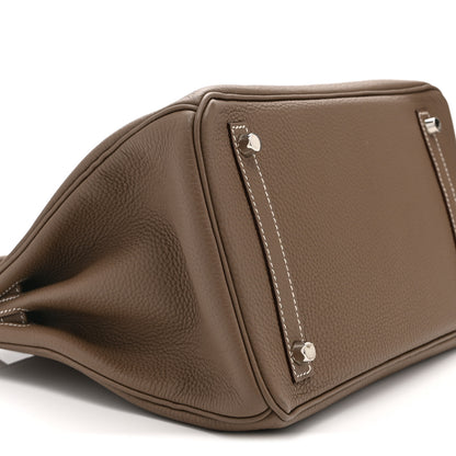 Hermes Taurillon Clemence Birkin 30 Etoupe 9 of 11