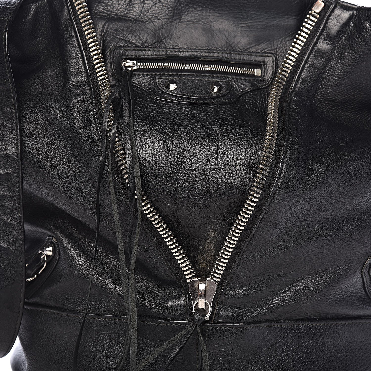 Balenciaga Veau Papier Classic Hardware Drop Bucket Bag Black 11 of 11