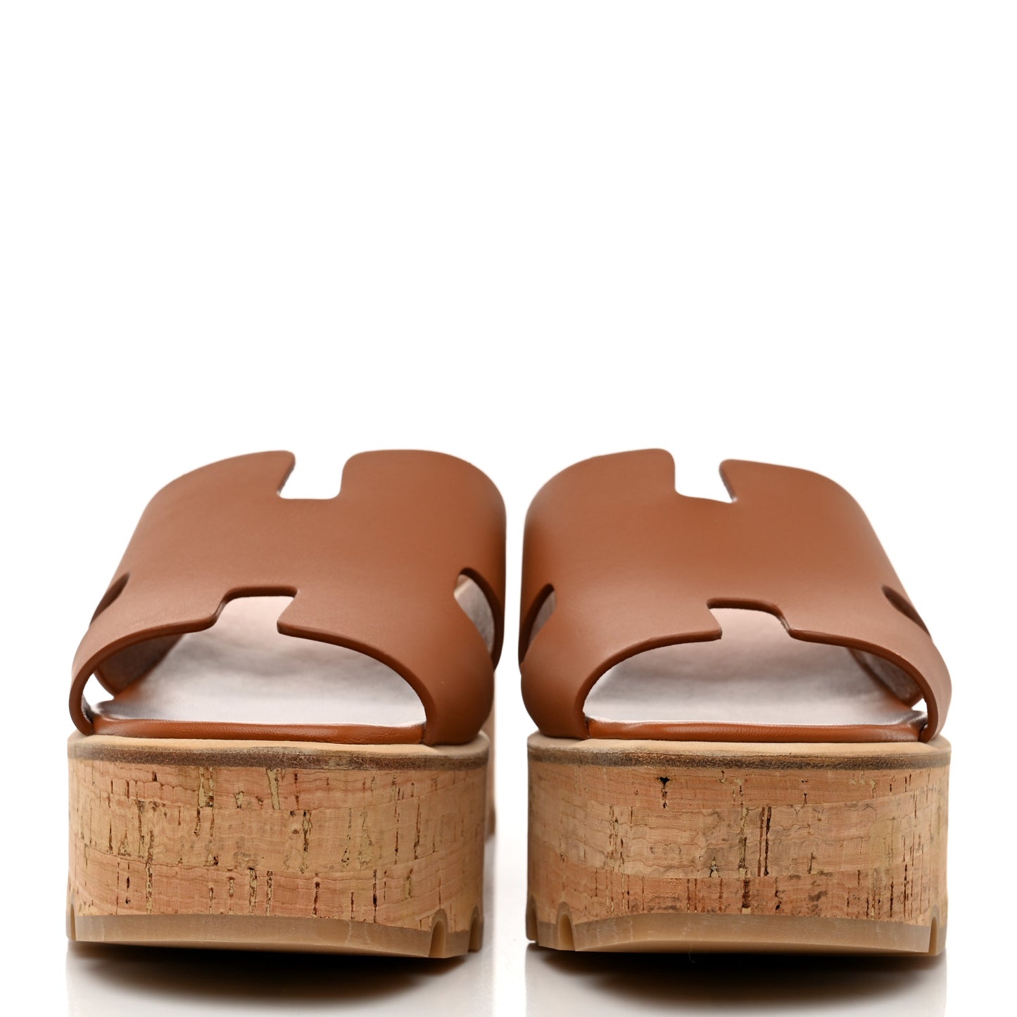 Calfskin Cork Eze 30 Sandals 40 Marron Glaise
