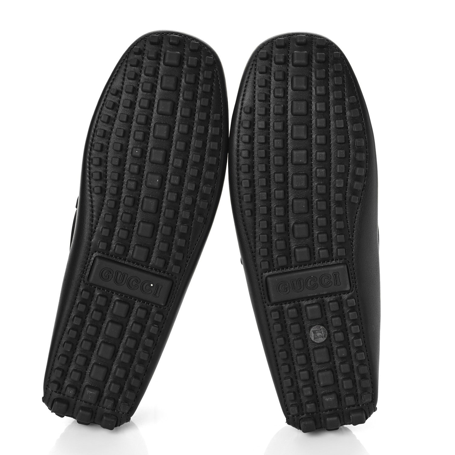 Gucci Calfskin Fringe Interlocking G Mens Driver Loafers 8.5 Black 7 of 11