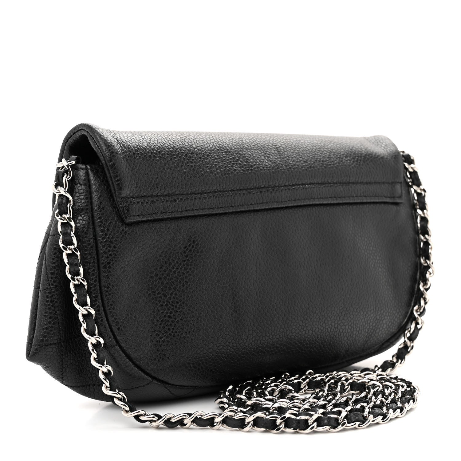 Chanel Caviar Half Moon Wallet On Chain WOC Black 3 of 12