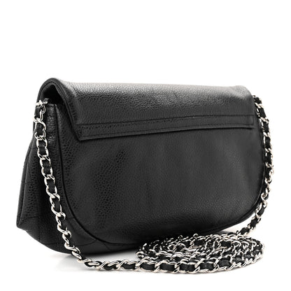 Chanel Caviar Half Moon Wallet On Chain WOC Black 3 of 12