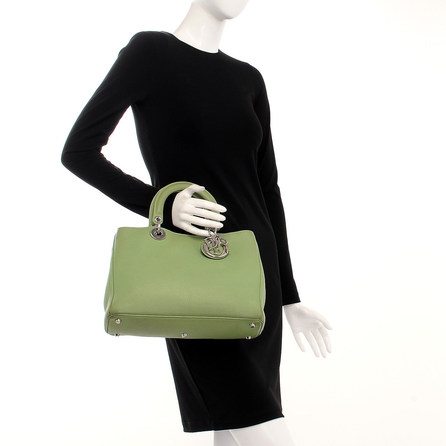 Christian Dior Bullcalf Medium Diorissimo Light Green 3 of 21