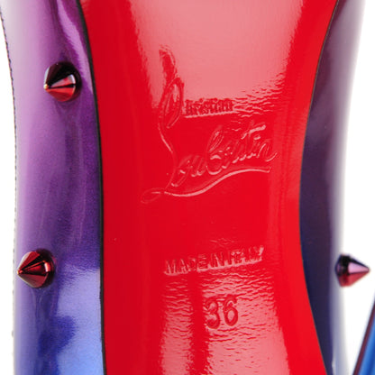 Christian Louboutin Patent Scarabe Degraspike 120 Pumps 36 Rose Digitale 7 of 8