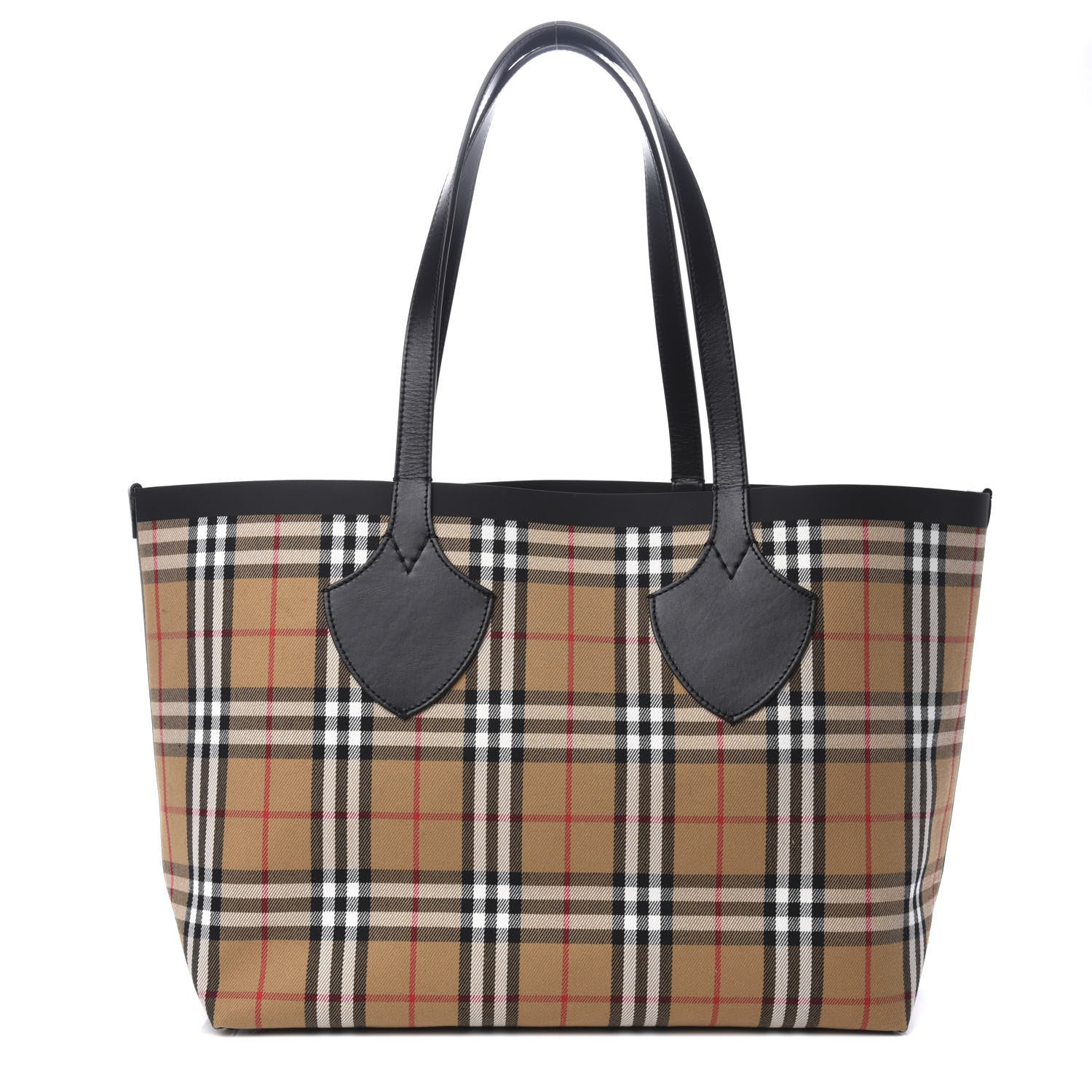 Burberry Vintage Check Medium The Giant Reversible Tote Antique Yellow Bright Red 1 of 9