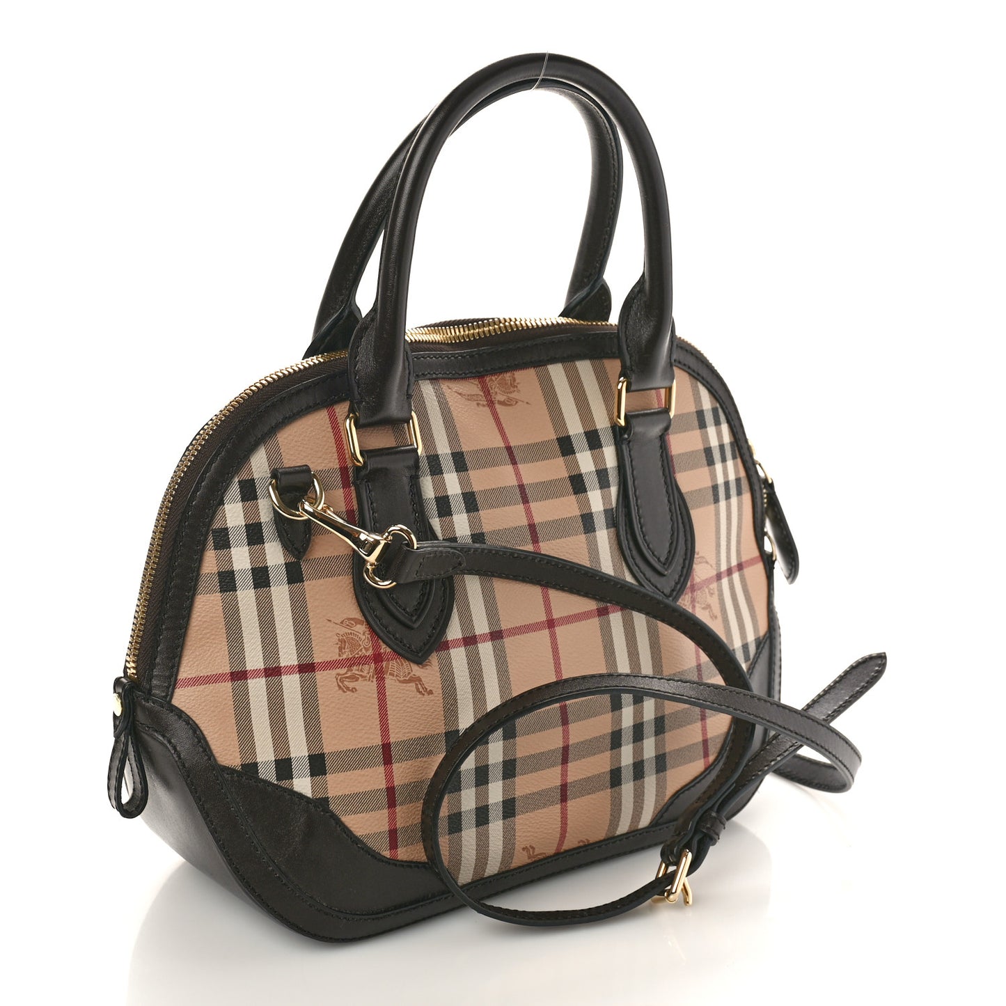 Haymarket Check Small Orchard Bowling Bag Chocolate