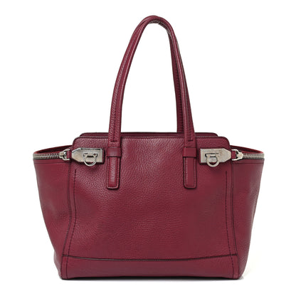 Salvatore Ferragamo Calfskin Medium Verve Double Zip Tote Burgundy 1 of 15