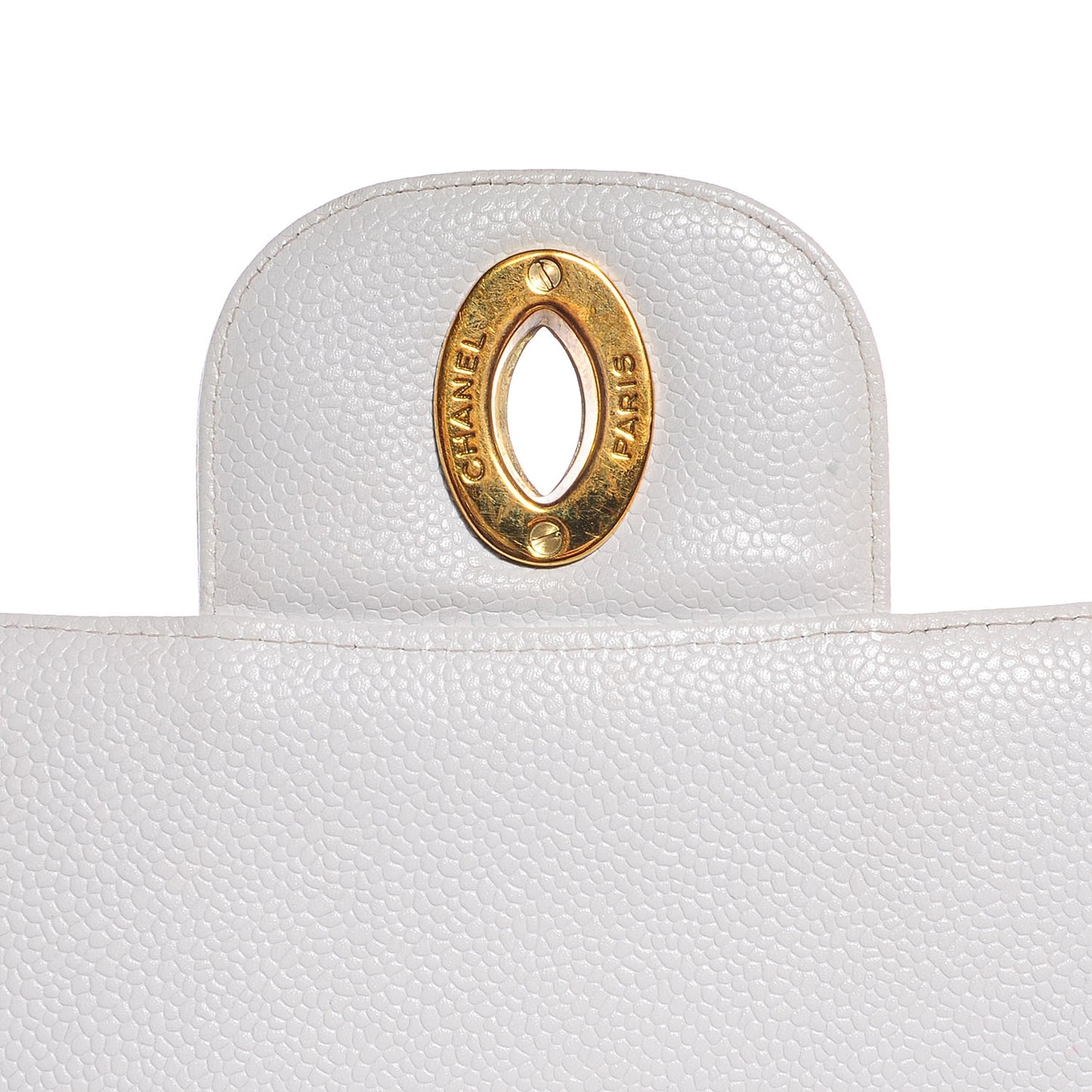 Caviar Jumbo Flap White