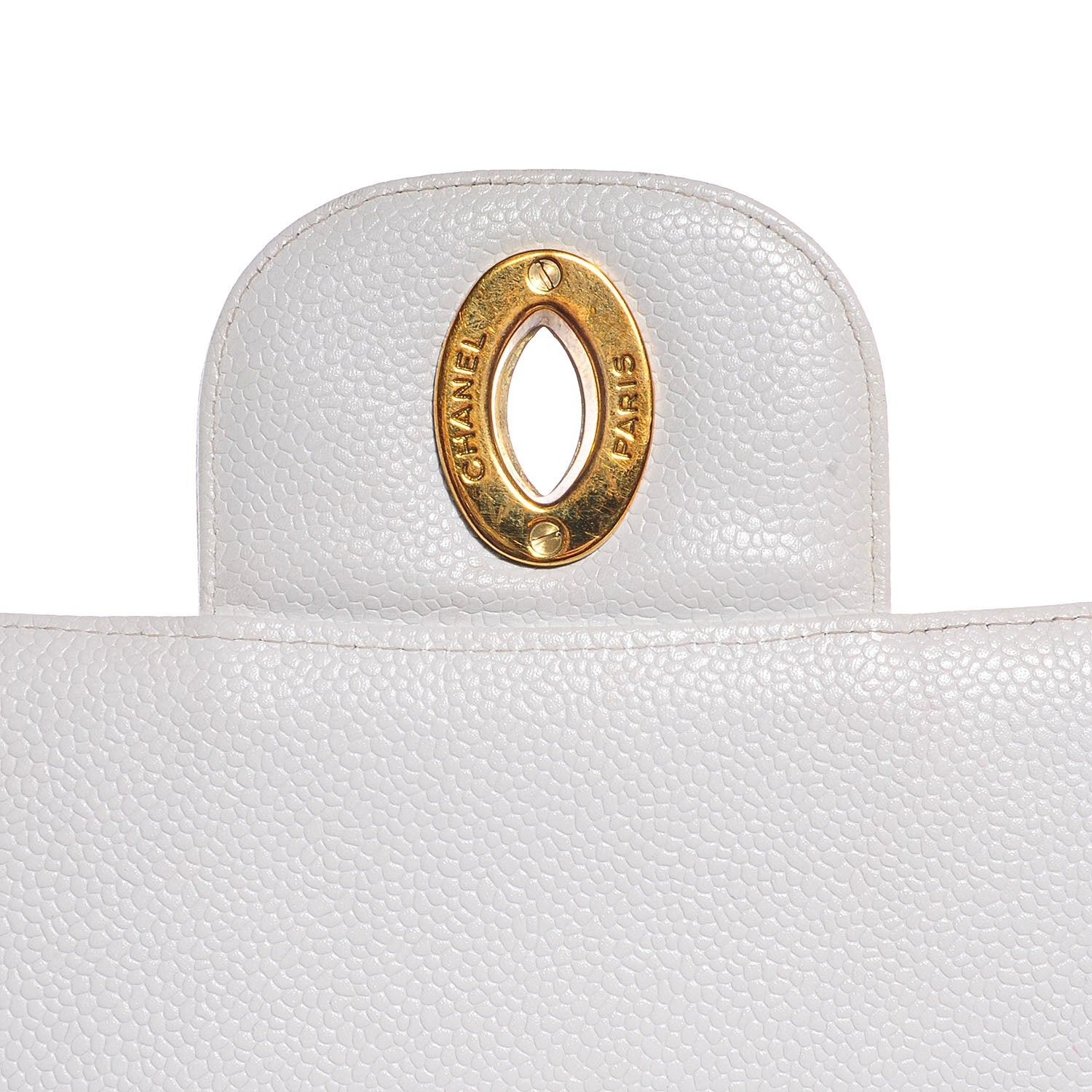 Chanel Caviar Jumbo Flap White 8 of 10