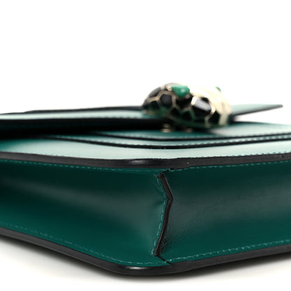 Bulgari Calfskin Small Serpenti Forever Snake Strap Crossbody Bag Emerald Green 11 of 12