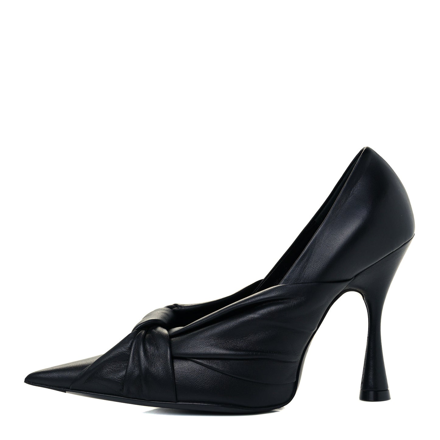 Smooth Nappa Drapy 110mm Pumps 36 Black