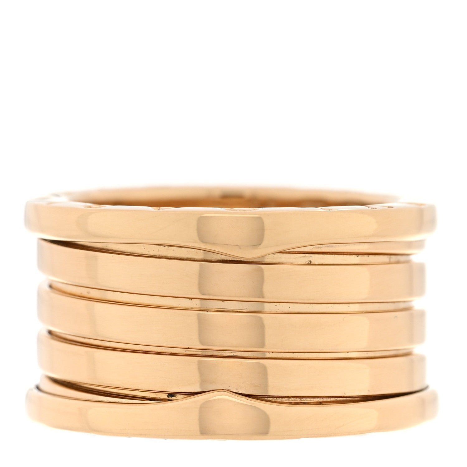 Bulgari 18K Yellow Gold B.Zero1 Four-Band Ring 56 7.75 1 of 4