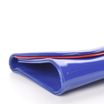 Christian Louboutin Patent Pigalle Clutch Pervenche 7 of 8