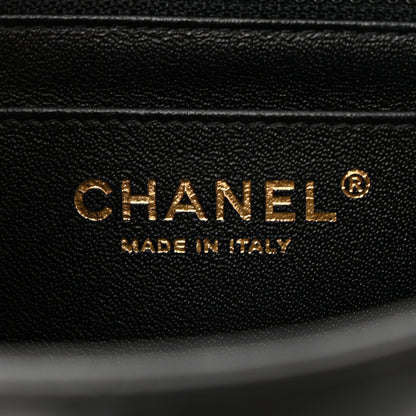 Chanel Lambskin Chevron Quilted Mini Square Flap Black 6 of 11